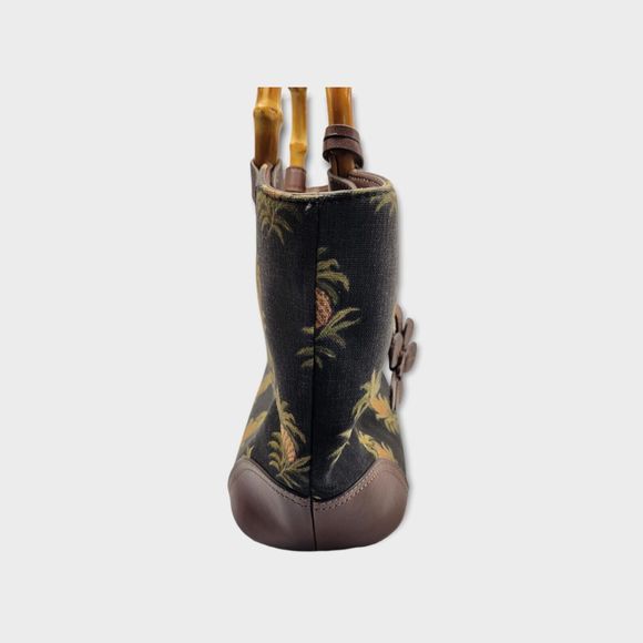 Relic By Fossil Pineapple Handbag Bamboo Black Cruise Tropical Purse Vacation - Picture 5 of 11